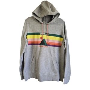 LL Bean Outside Everyday Mountain Graphic Hoodie Gray Plus 1X 515234